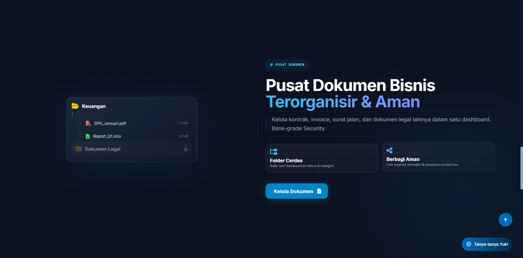 Pusat Dokumen Bisnis Terorganisir & Aman