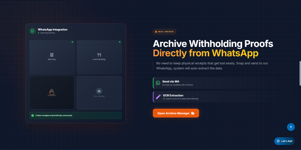 Archive Withholding Slips Directly from WhatsApp