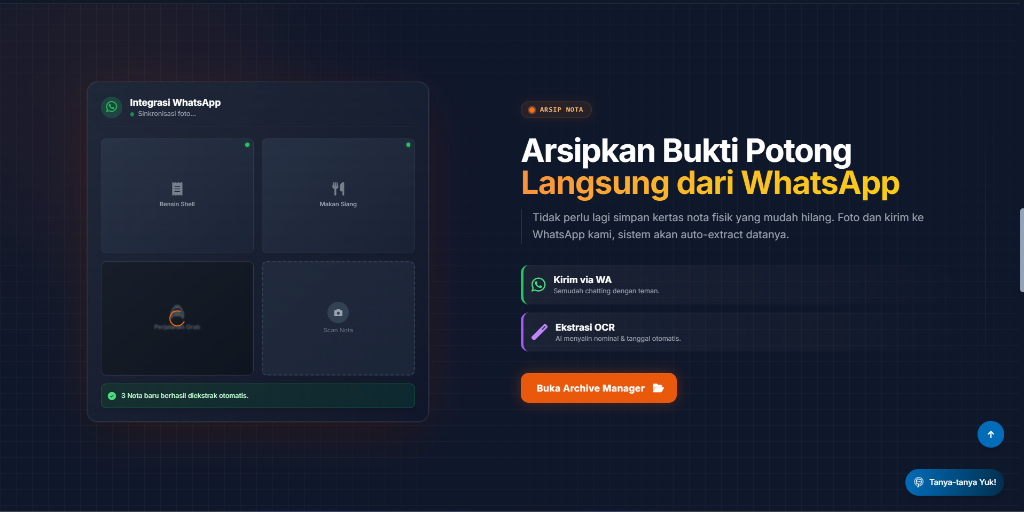 Arsip Bukti Potong Langsung dari WhatsApp